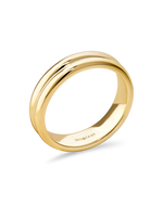 DEVATA Lined Band Ring in Gold Plated Sterling Silver