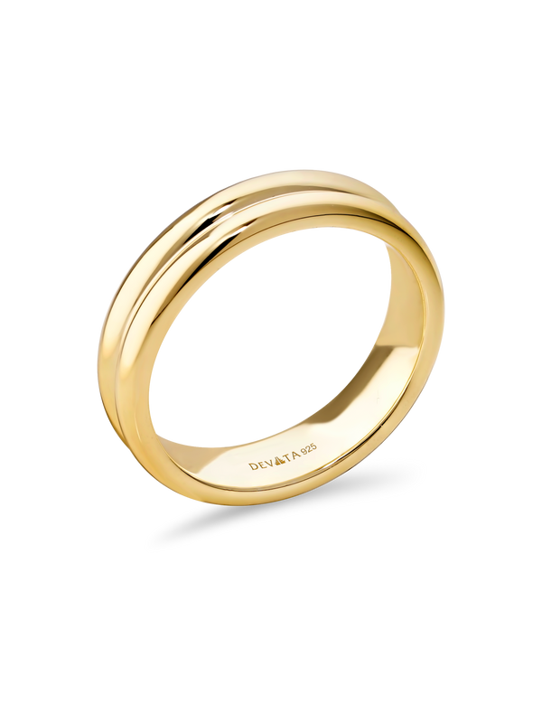 Lined Band Ring
