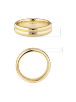 DEVATA Lined Band Ring in Gold Plated Sterling Silver