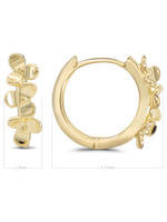 DEVATA Gold Flower 13mm Hoop Earrings