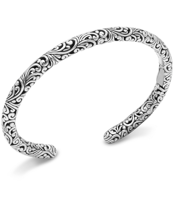 DEVATA Bali Sterling Silver Filigree Cuff Bracelet