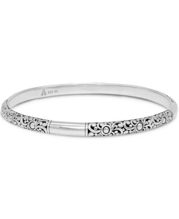 DEVATA Bali Sterling Silver Bangle Bracelet