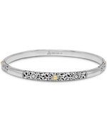 DEVATA Bali Jewelry  Bali Filigree Gold Accent Slide-on Bangle Bracelet