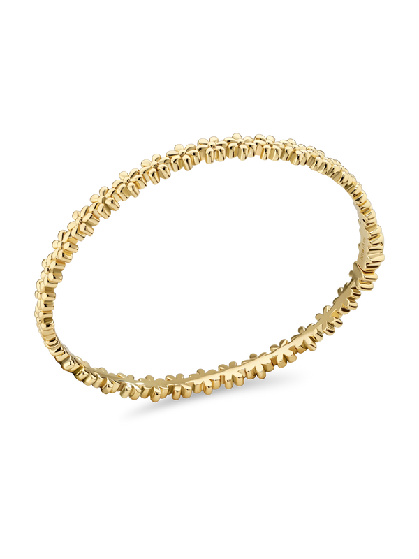 Daisy Flower Eternity Bangle Bracelet