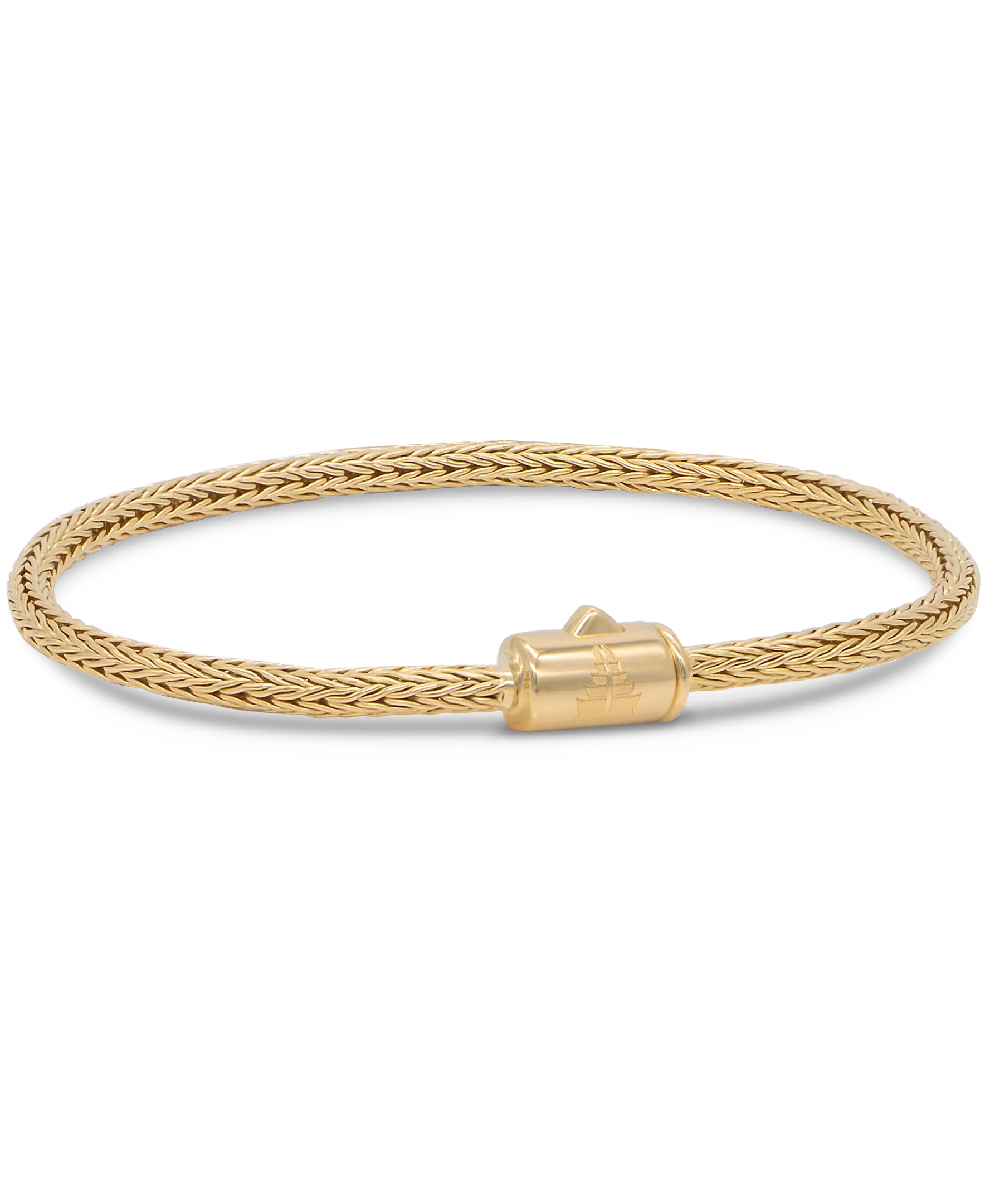 DEVATA Bali Foxtail Chain Bracelet Gold Plated Sterling Silver
