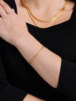 DEVATA Bali Foxtail Chain Bracelet Gold Plated Sterling Silver