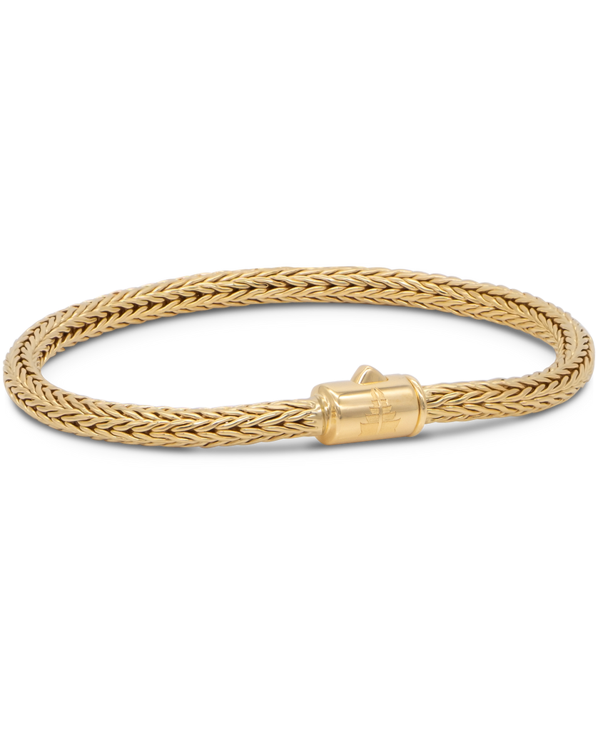 DEVATA Bali Foxtail Chain Bracelet Gold Plated Sterling Silver
