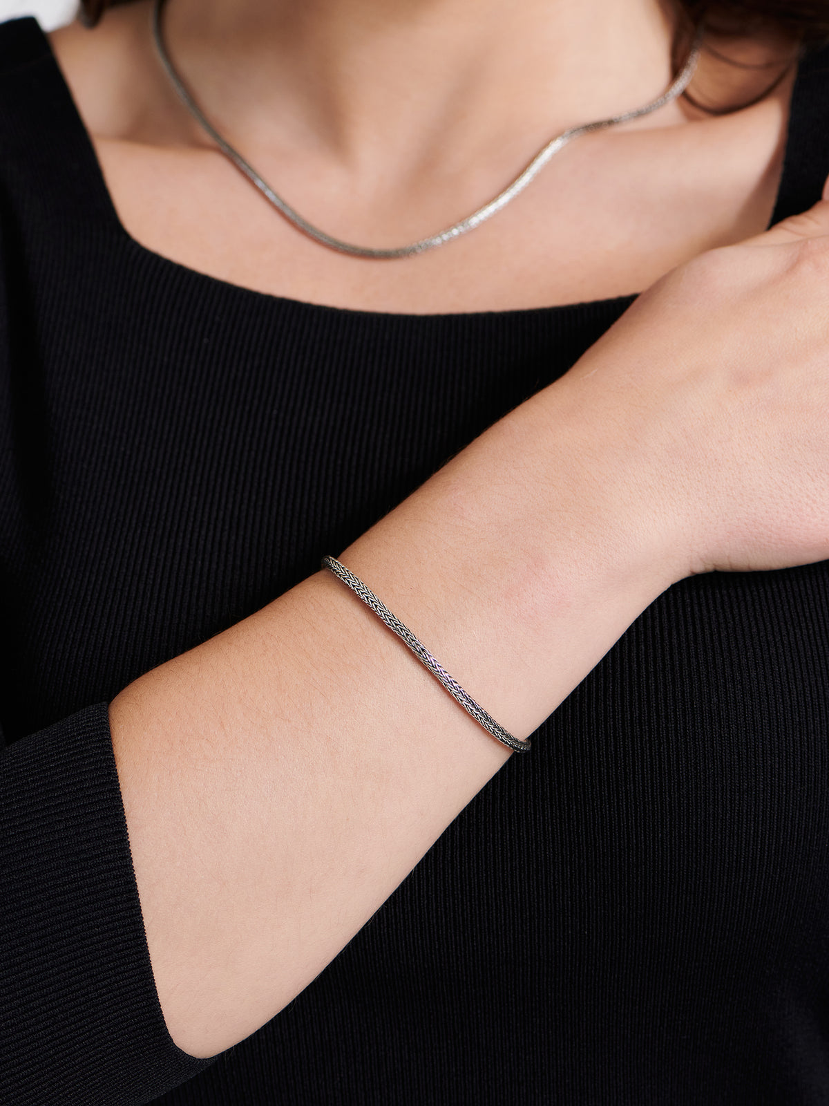 DEVATA Bali Foxtail Chain Bracelet Sterling Silver