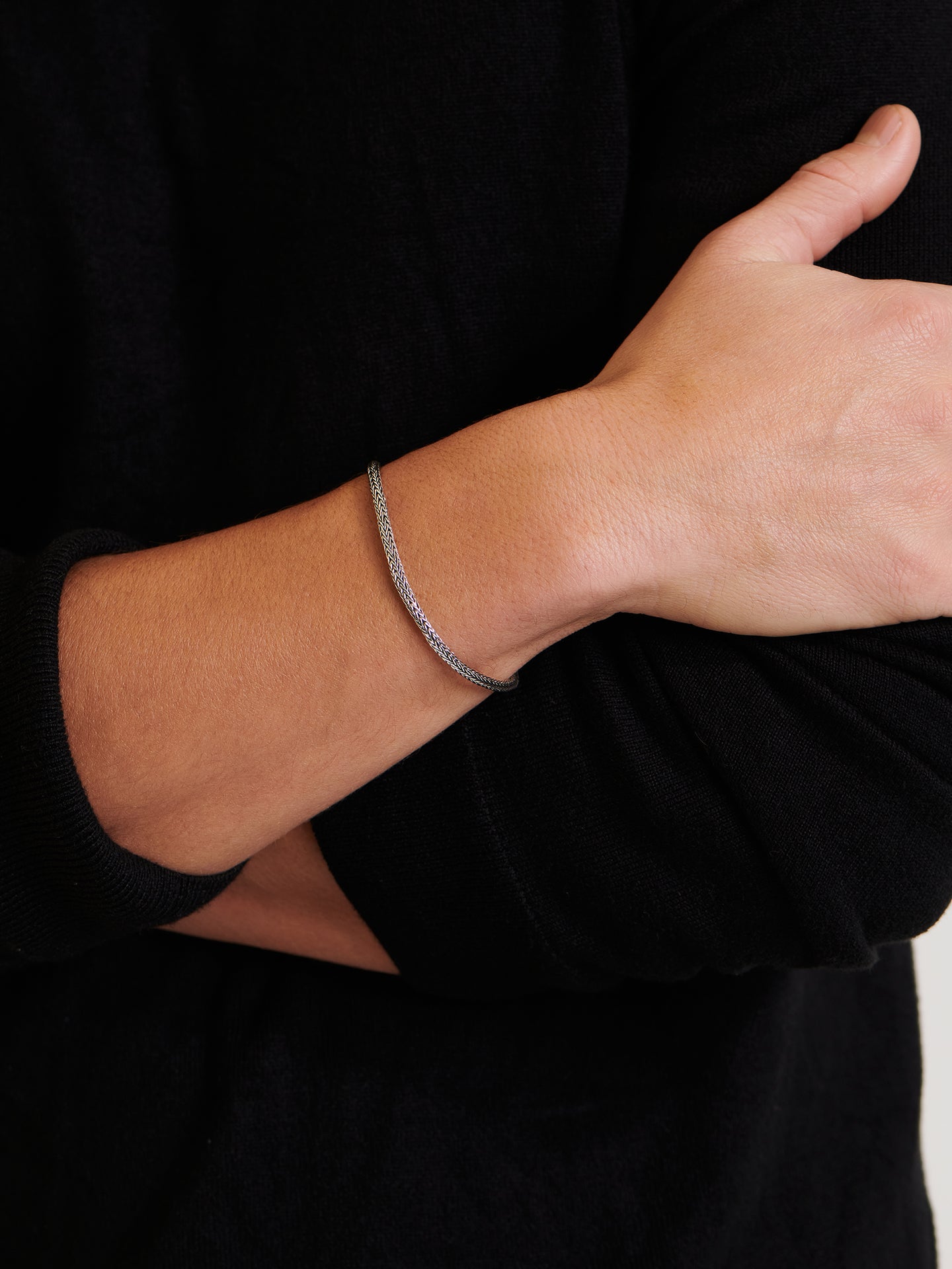 DEVATA Bali Foxtail Chain Bracelet Sterling Silver