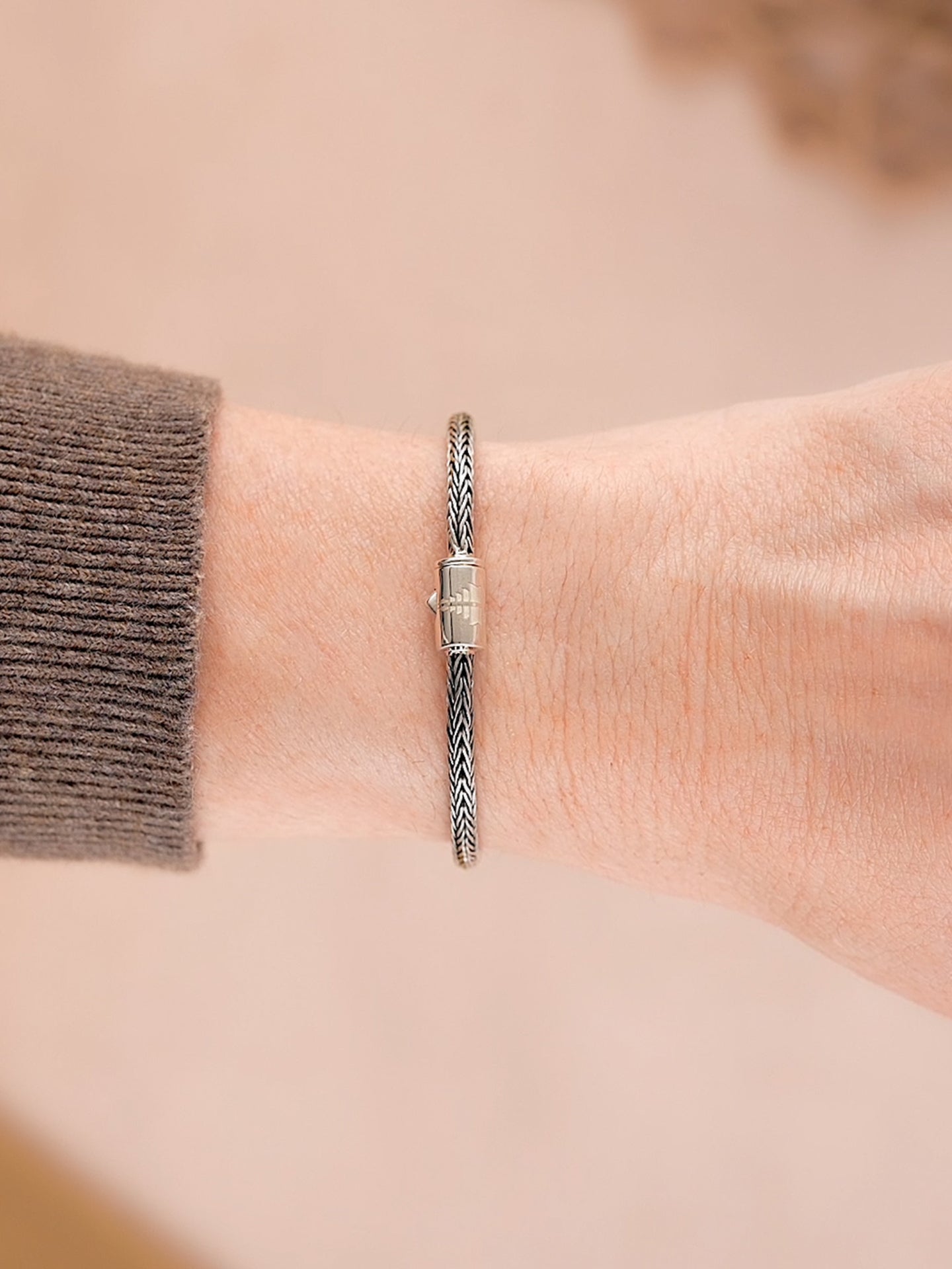 DEVATA Bali Foxtail Chain Bracelet Sterling Silver