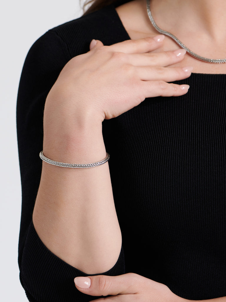DEVATA Bali Foxtail Chain Bracelet Sterling Silver