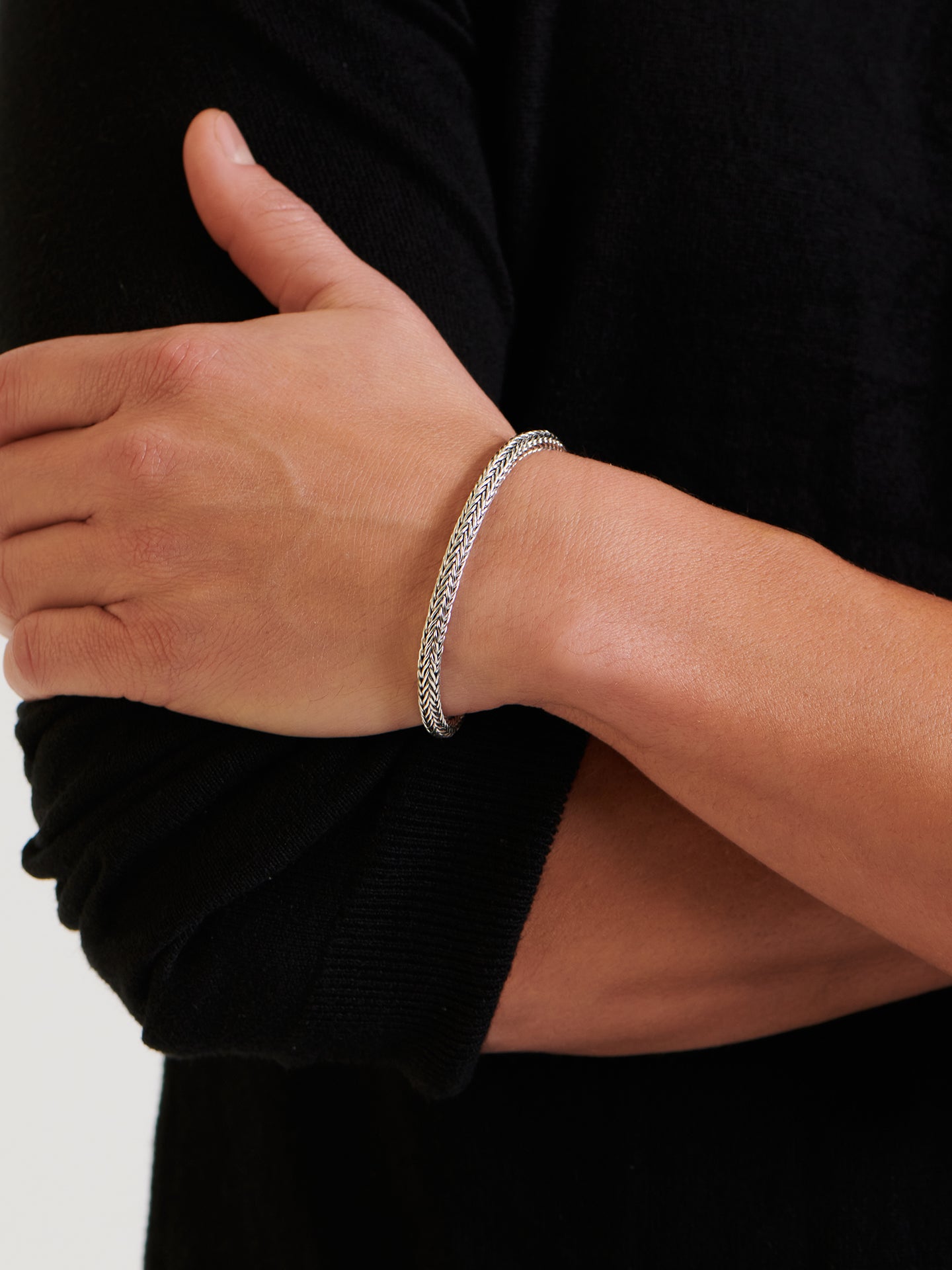 DEVATA Bali Foxtail Chain Bracelet Sterling Silver