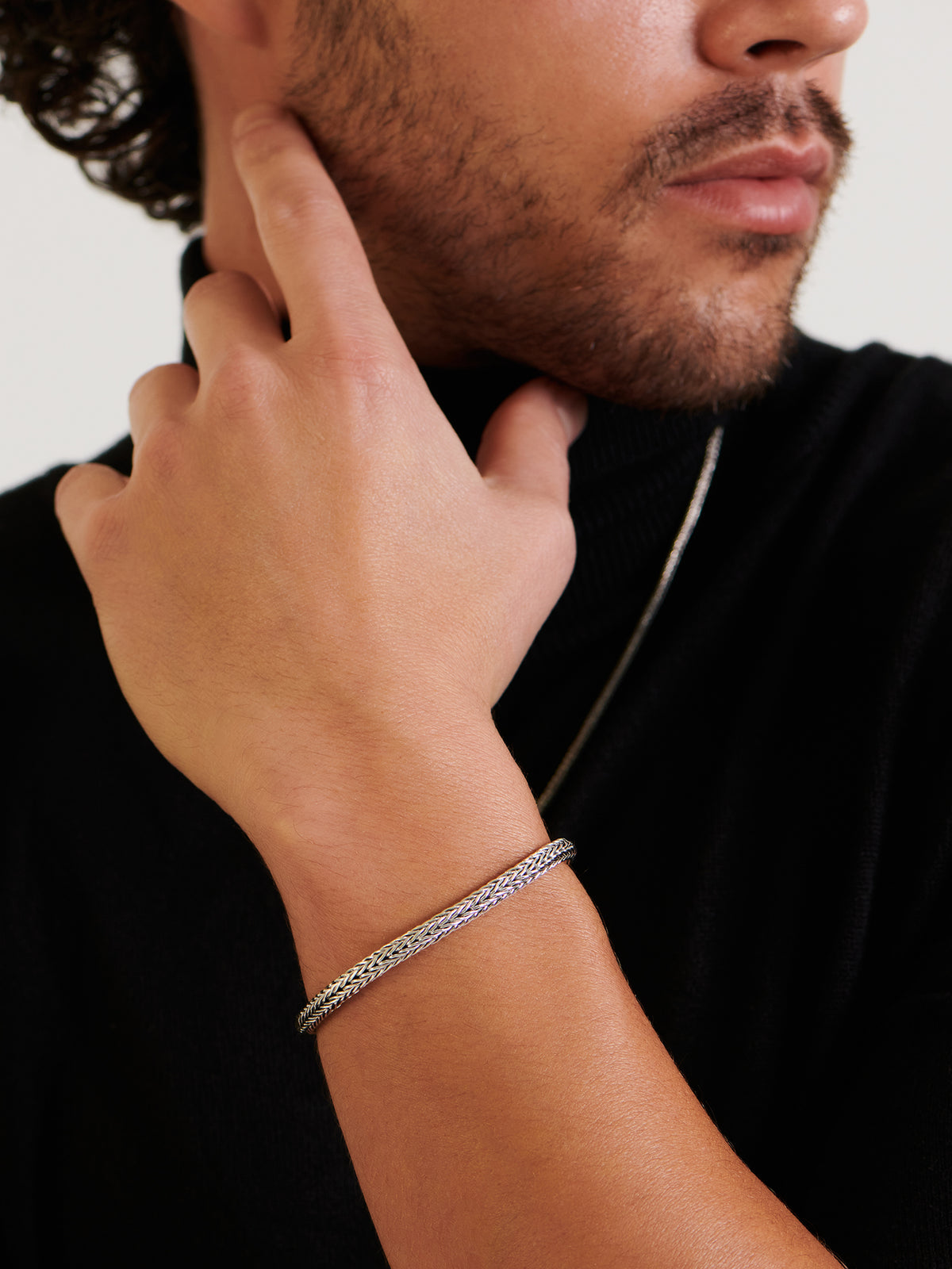 DEVATA Bali Foxtail Chain Bracelet Sterling Silver