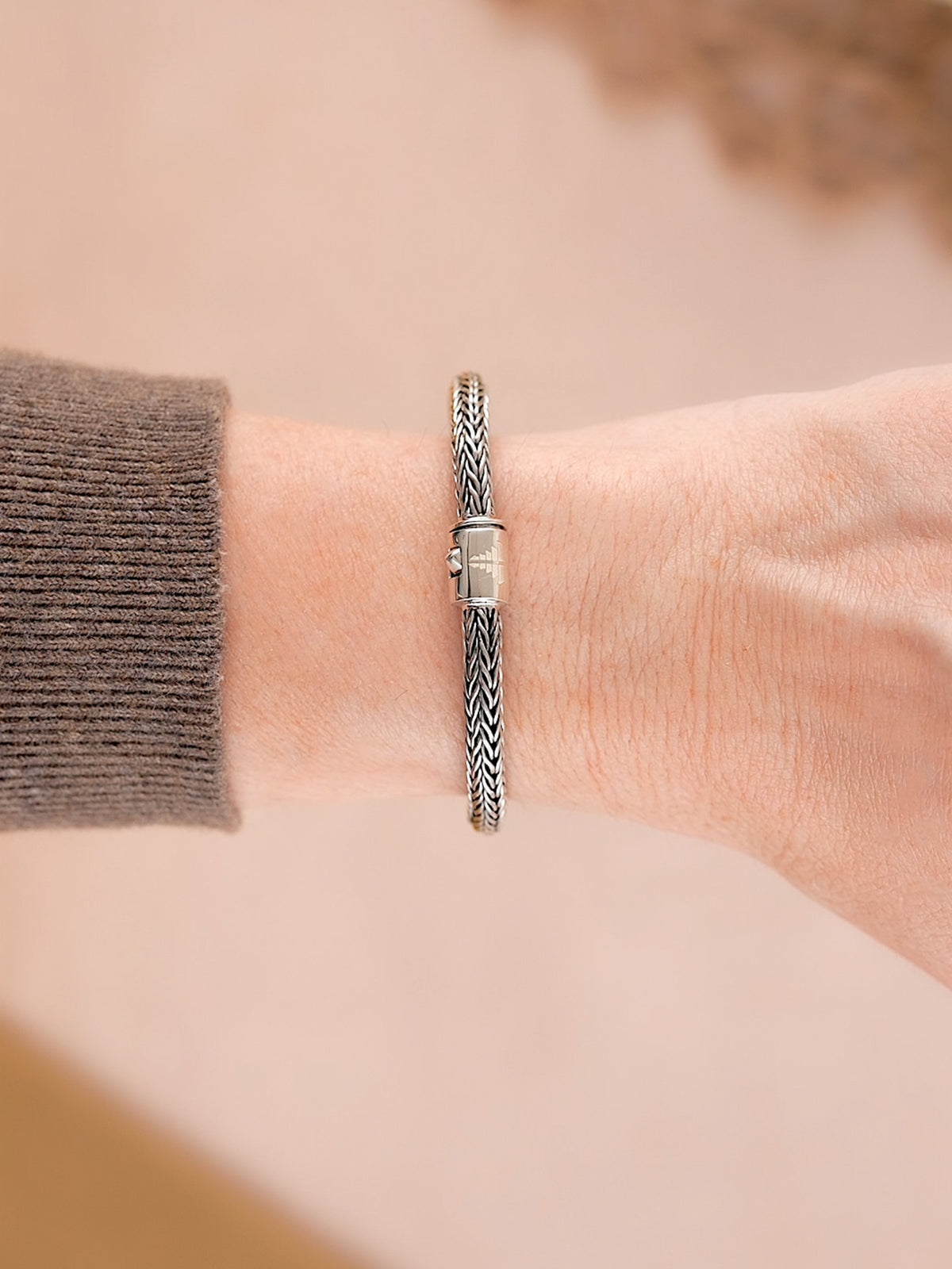 DEVATA Bali Foxtail Chain Bracelet Sterling Silver