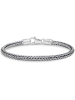 DEVATA Bali Sterling Silver Foxtail Round 4mm Chain Bracelet