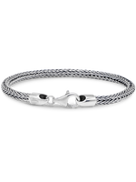 DEVATA Bali Sterling Silver Foxtail Round 4mm Chain Bracelet