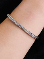 DEVATA Bali Sterling Silver Foxtail Round 5mm Chain Bracelet