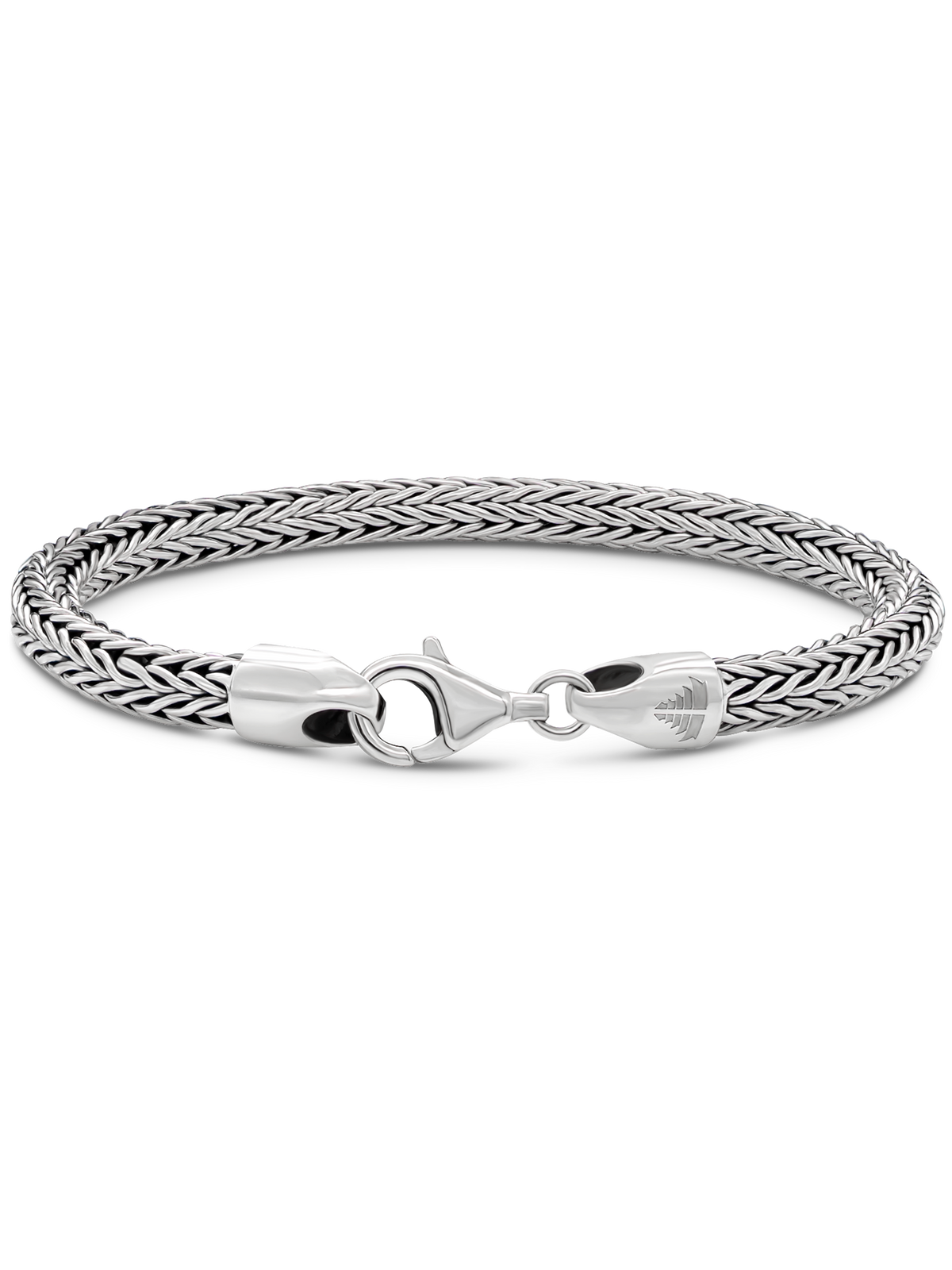 DEVATA Bali Sterling Silver Foxtail Round 5mm Chain Bracelet