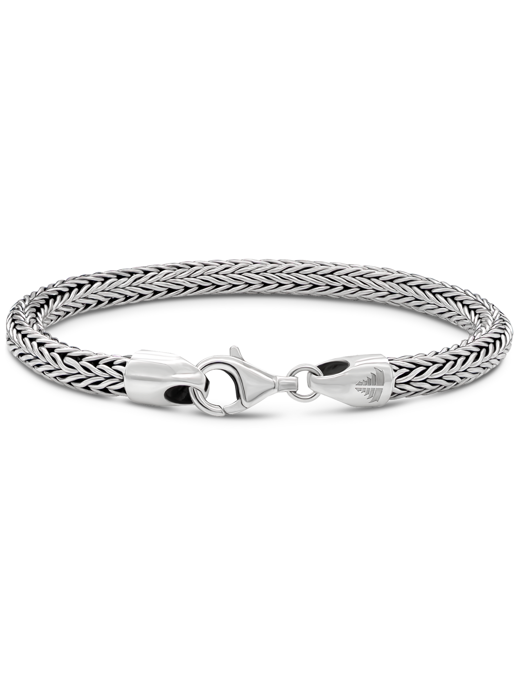 DEVATA Bali Sterling Silver Foxtail Round 5mm Chain Bracelet