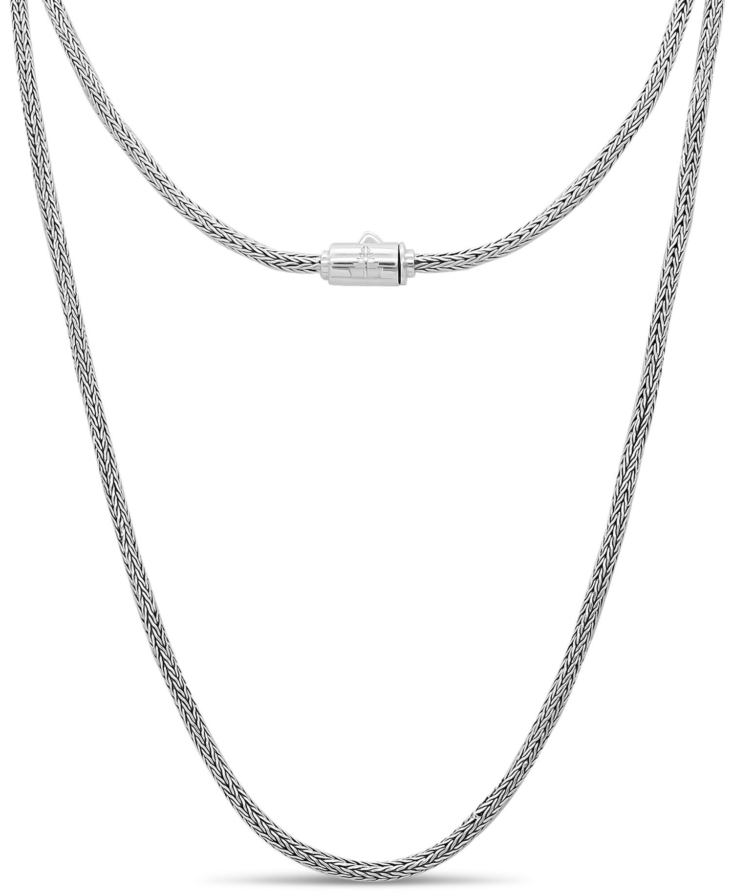 DEVATA Bali Foxtail Chain Necklace Sterling Silver