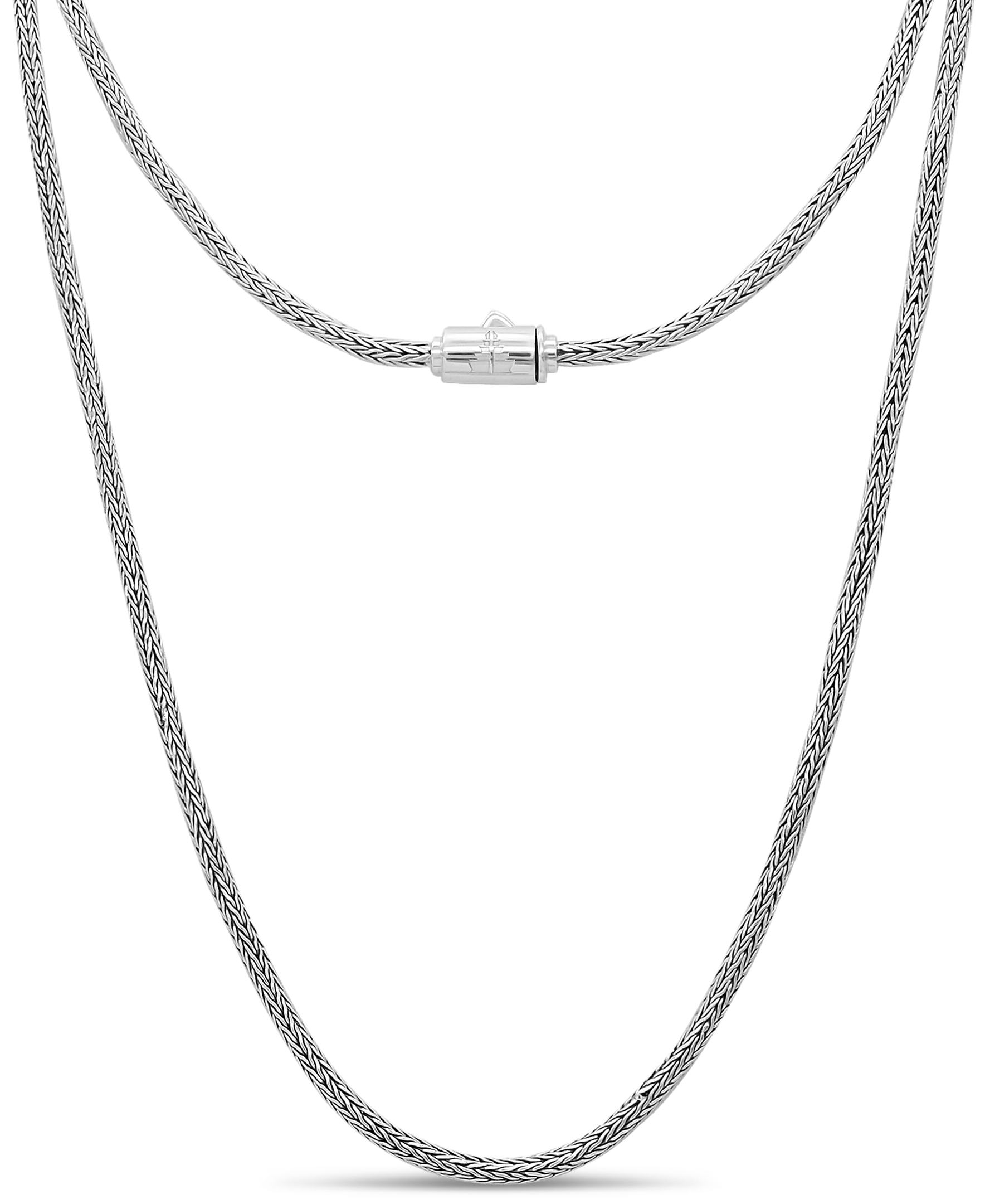 DEVATA Bali Foxtail Chain Necklace Sterling Silver