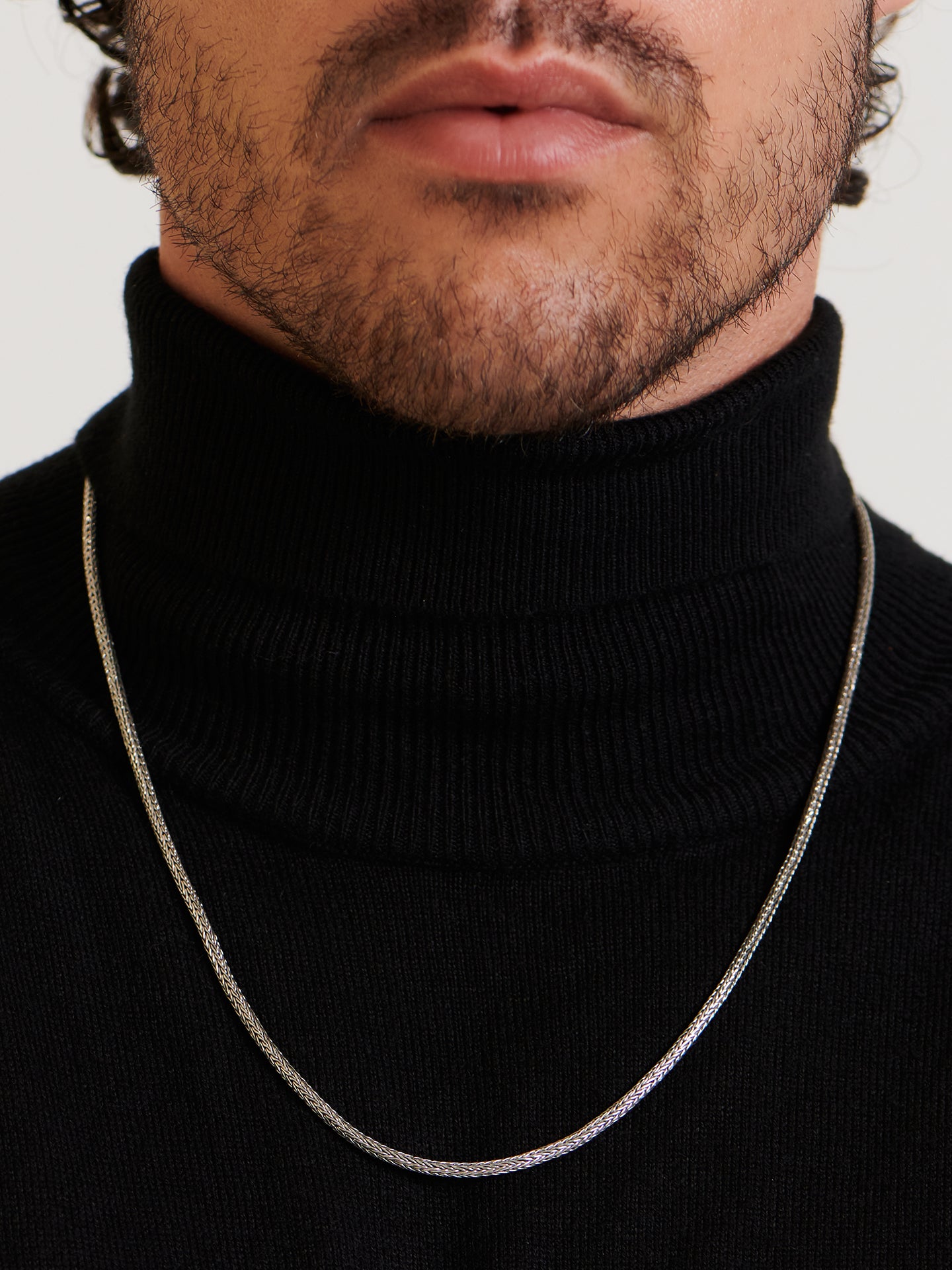 DEVATA Bali Foxtail Chain Necklace Sterling Silver