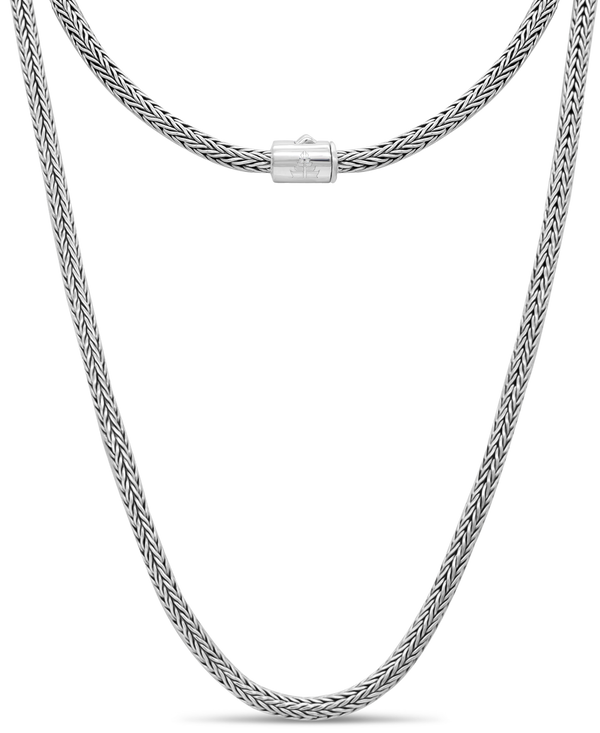 DEVATA Bali Foxtail Chain Necklace Sterling Silver