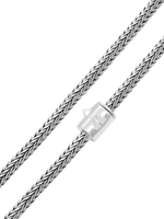 DEVATA Bali Foxtail Chain Necklace Sterling Silver