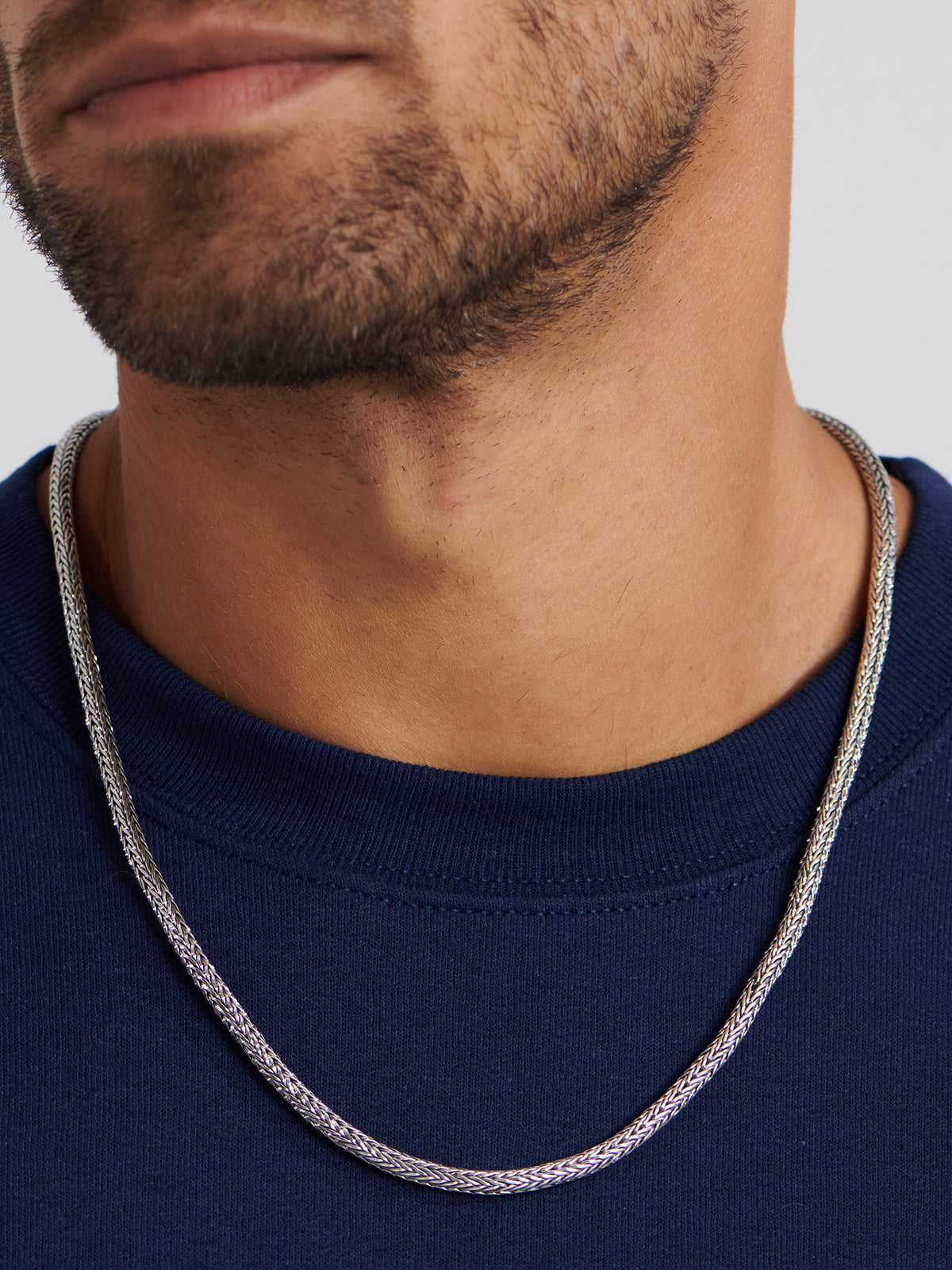 DEVATA Bali Foxtail Chain Necklace Sterling Silver