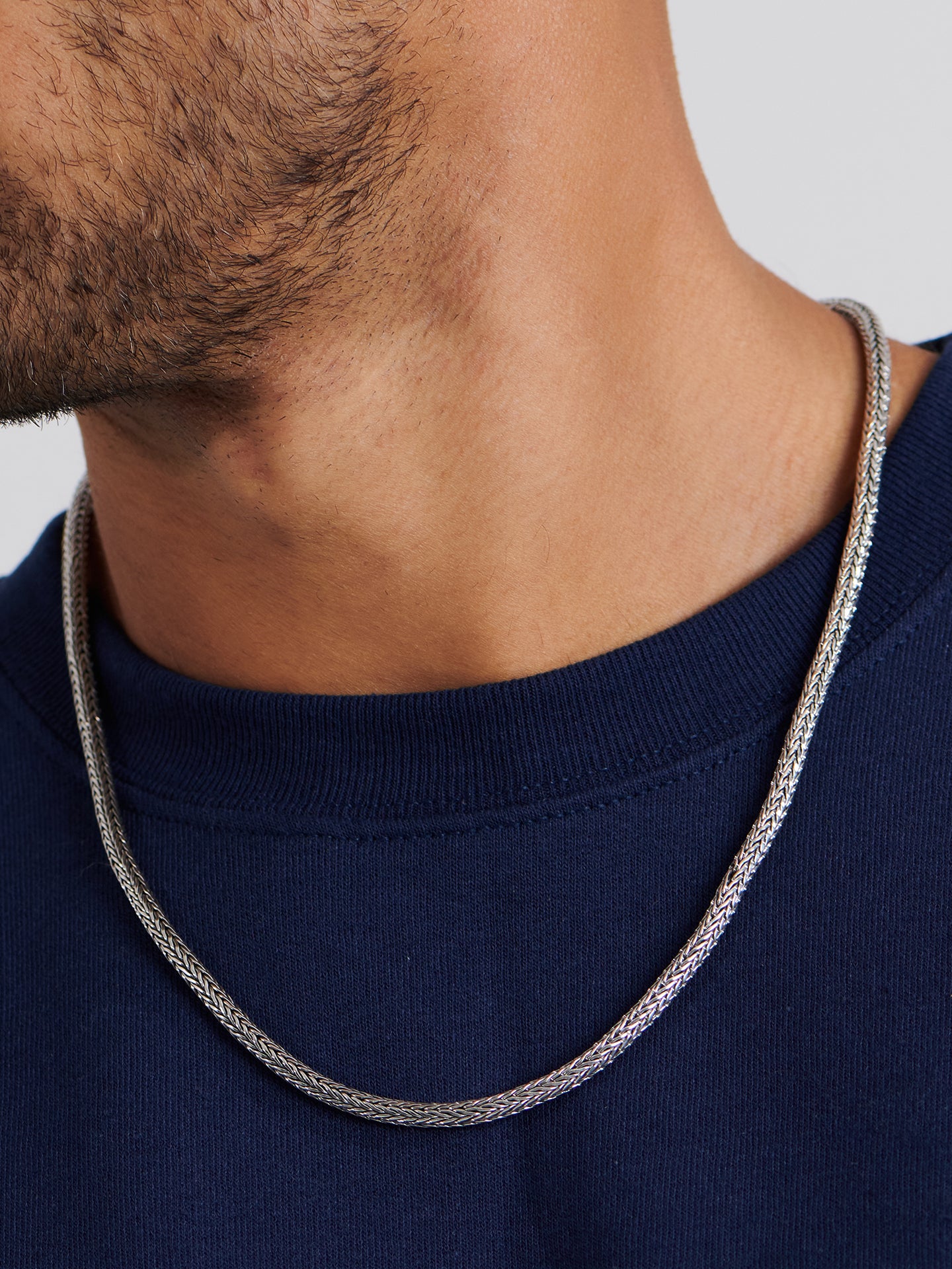 DEVATA Bali Foxtail Chain Necklace Sterling Silver