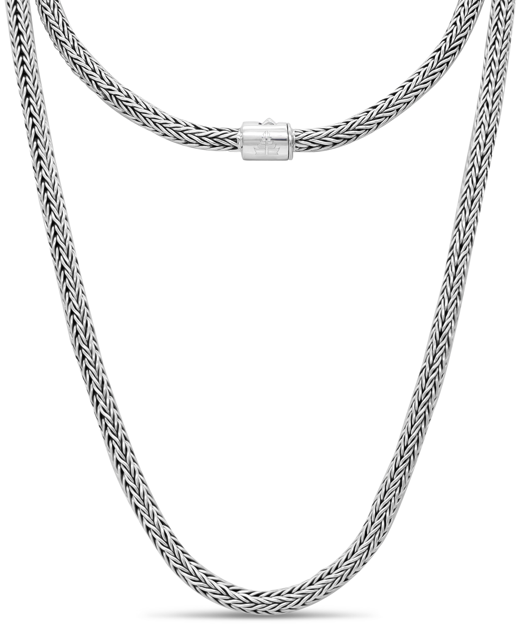 DEVATA Bali Foxtail Chain Necklace Sterling Silver