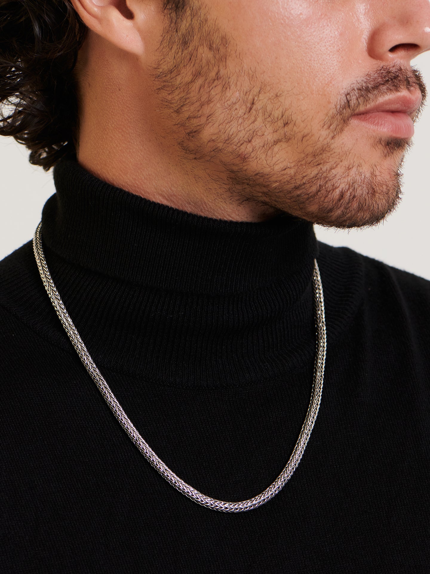 DEVATA Bali Foxtail Chain Necklace Sterling Silver