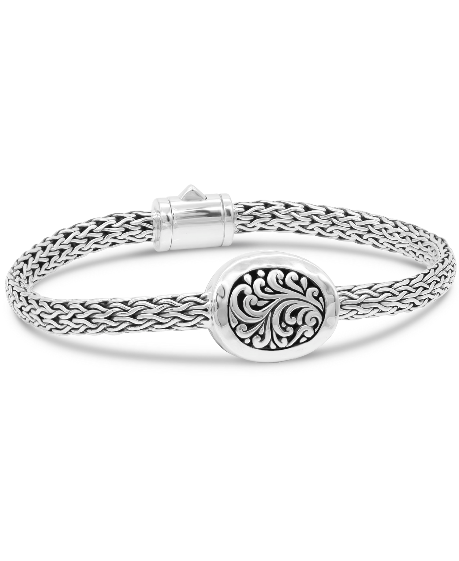 DEVATA Bali Dragon Bone Chain Sterling Silver Bracelet 
