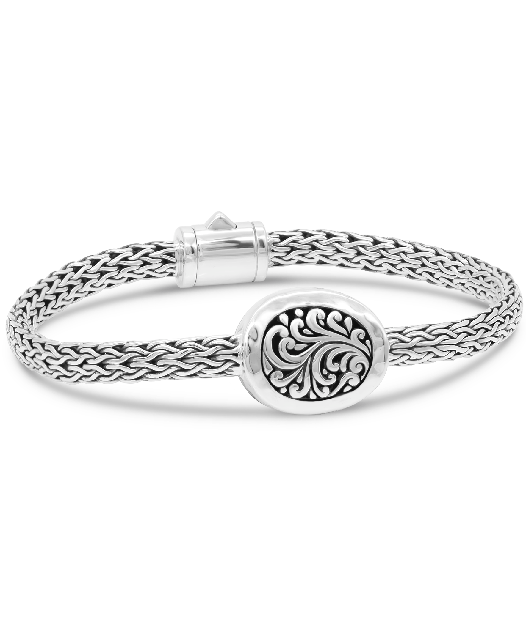 DEVATA Bali Dragon Bone Chain Sterling Silver Bracelet 