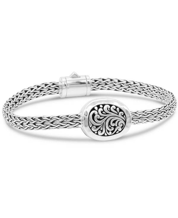 DEVATA Bali Dragon Bone Chain Sterling Silver Bracelet 