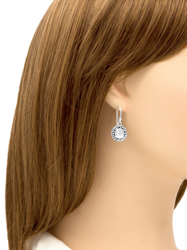 Bali Hammer with Filigree Accent Drop Earrings