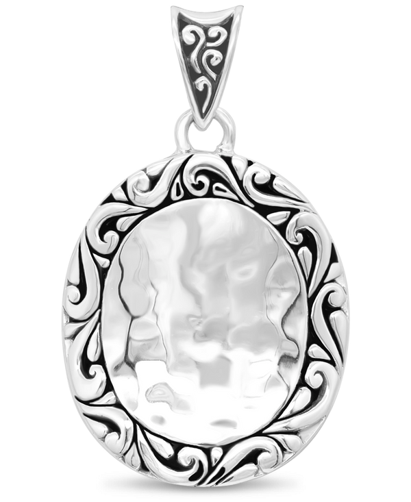 DEVATA Bali Sterling Silver Pendant Rollo Chain Necklace