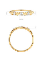 14K Gold Heart Lab Grown Diamond Ring