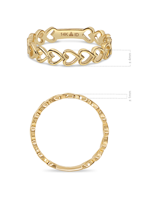 14K Gold Sweet Heart Ring