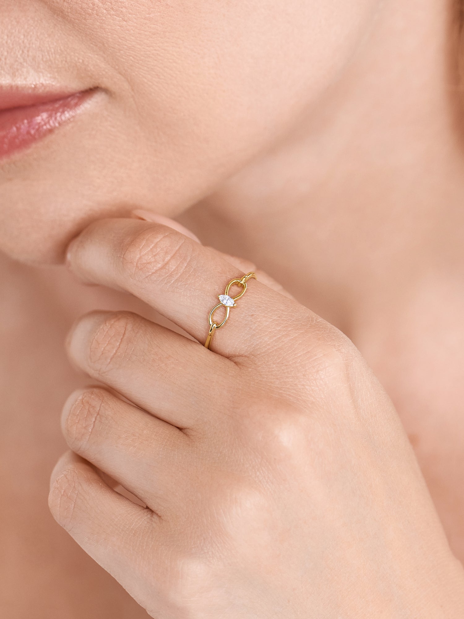 Infinity Marquise Lab Grown Diamond Ring