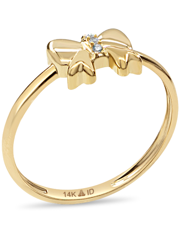 14K Gold Bow Ring