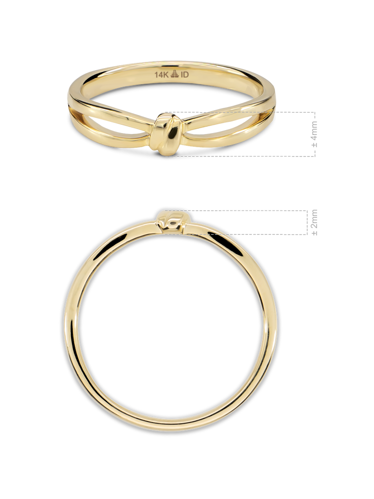 14K Gold Love Knot Ring