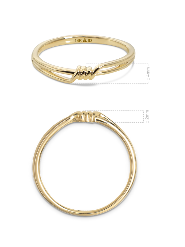 14K Gold Love Knot Ring