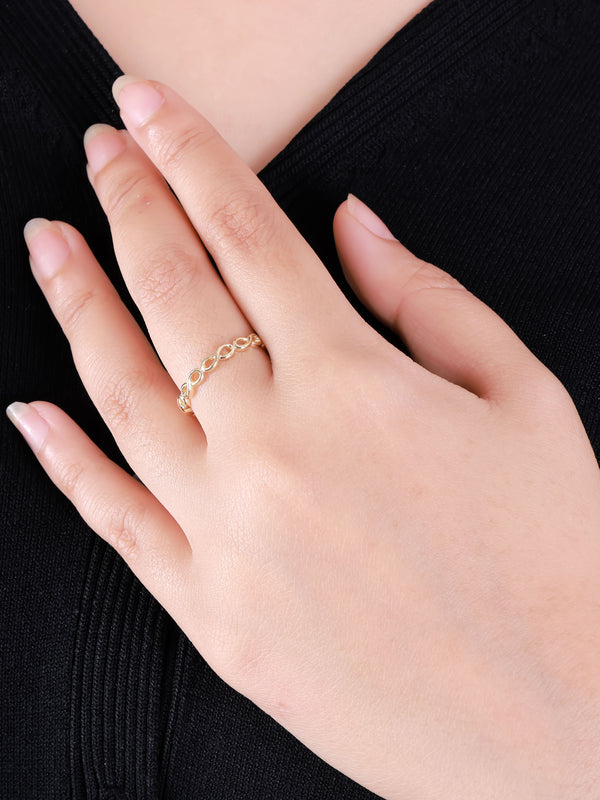 14K Gold Infinity Ring