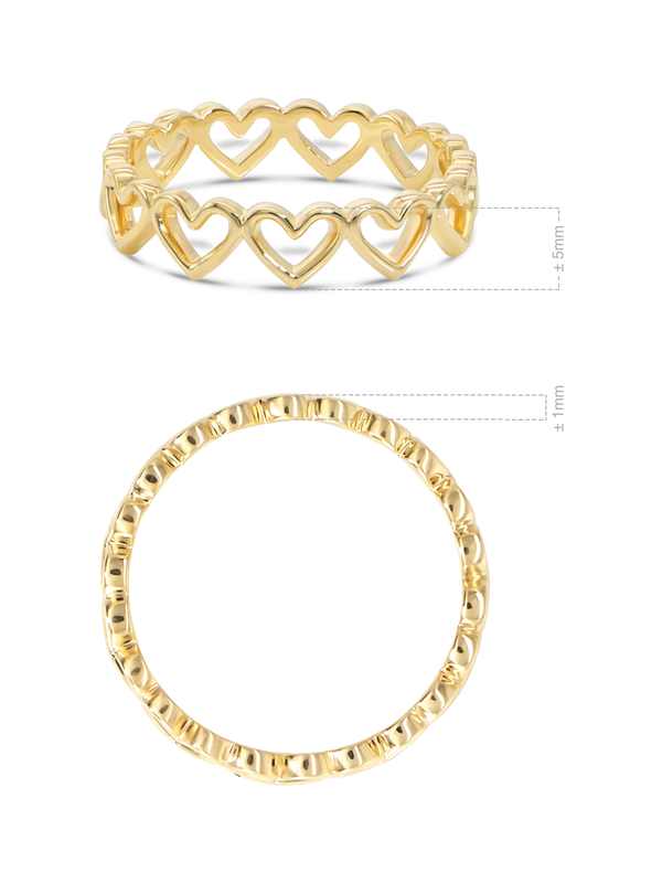 14K Gold Sweet Heart Ring