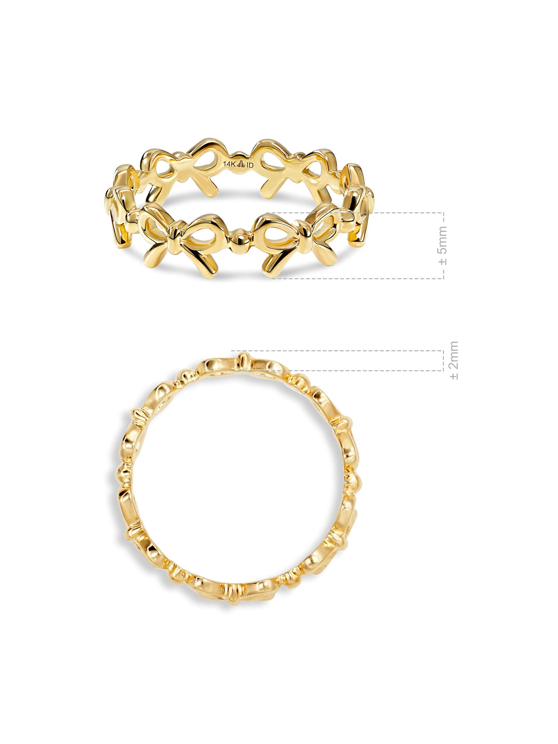 Devata Bow Ring in 14K Gold