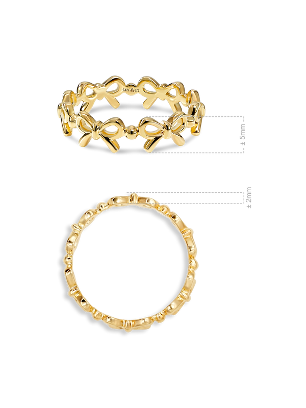 Devata Bow Ring in 14K Gold