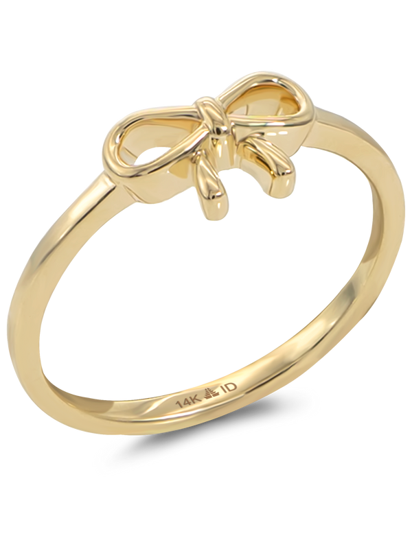 14K Gold Bow Ring