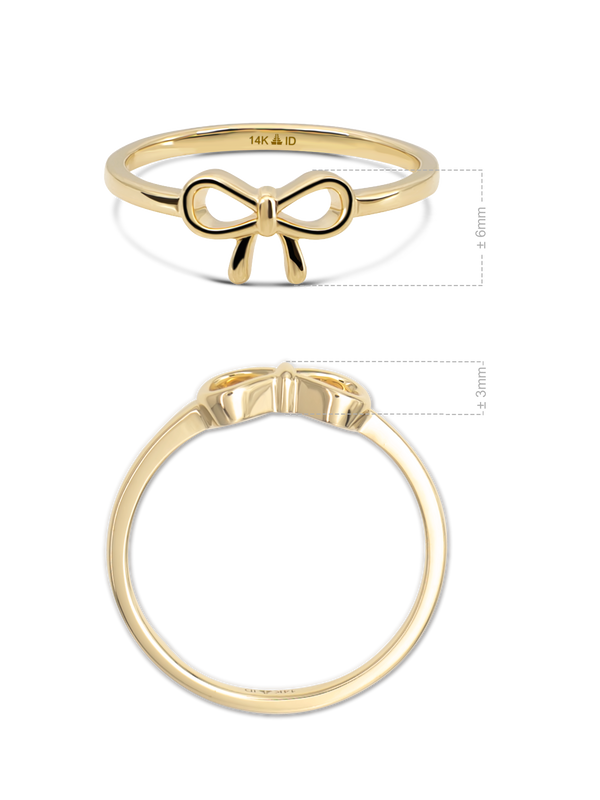 14K Gold Bow Ring