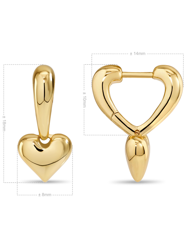 Sweet Heart Hoop Earrings